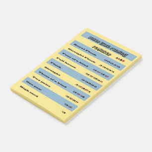 De Hand die van de pook Herinnering Blu & Gele Post-it® Notes