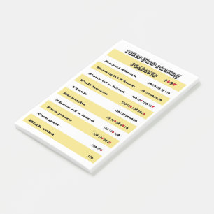De Hand die van de pook Herinnering met Gele Post-it® Notes