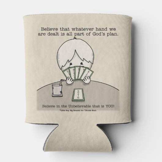 De hand die we hebben. blikjeskoeler (Achterkant)