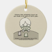 De hand die we hebben keramisch ornament (Voorkant)