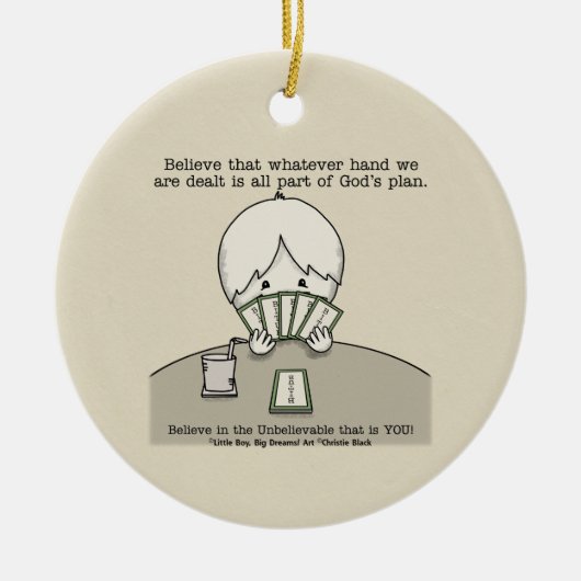 De hand die we hebben keramisch ornament (Voorkant)