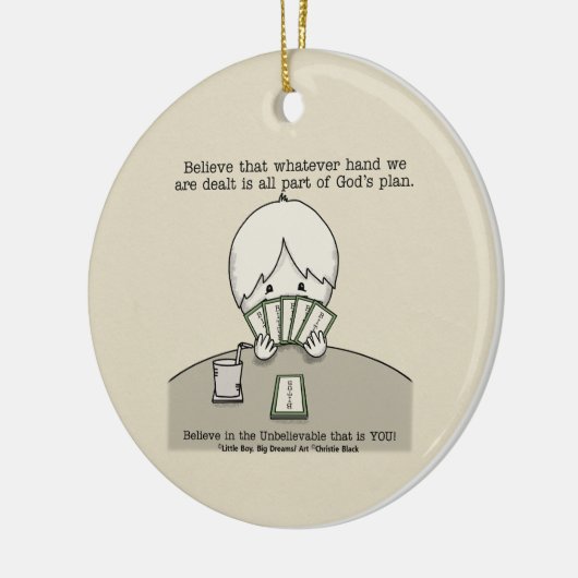 De hand die we hebben keramisch ornament (Links)