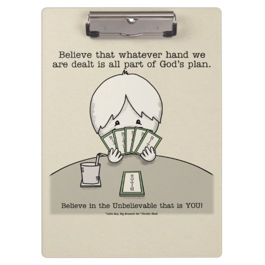 De hand die we hebben. klembord (Voorkant)