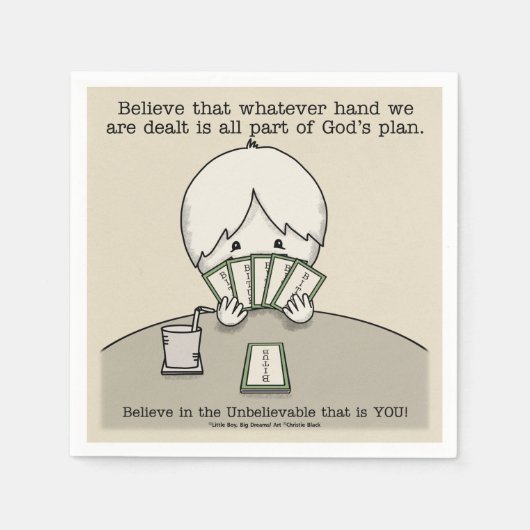 De hand die we hebben. servet (Voorkant)