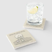 De hand die we hebben. stenen onderzetter (Zijkant)