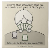 De hand die we hebben. tegeltje (Voorkant)