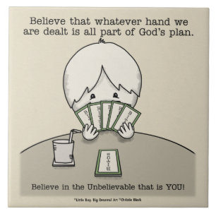 De hand die we hebben. tegeltje