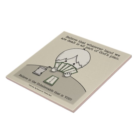 De hand die we hebben. tegeltje (Zijkant)