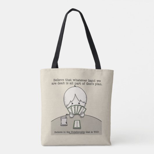 De hand die we hebben. tote bag (Achterkant)
