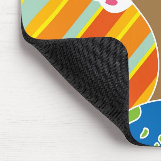 De hand- en rode en roze hartenboom van de Aarde Muismat (Hoek)