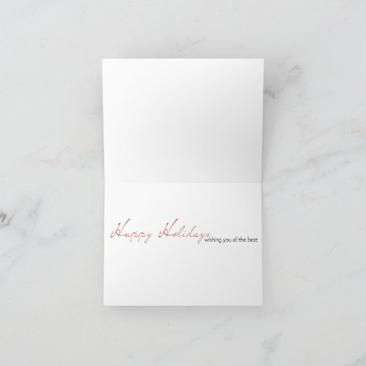 De hand geschilderde Vrolijke Hulst van Kerstmis Feestdagen Kaart (Binnen)