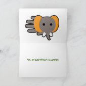 De hand Gestalte gegeven Verjaardag van de Olifant Kaart (Binnen)