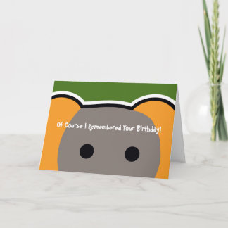 De hand Gestalte gegeven Verjaardag van de Olifant Kaart