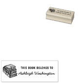 De hand-getrokken Aangepast Boeken dit boek behoor Rubberstempel (Gestempeld)