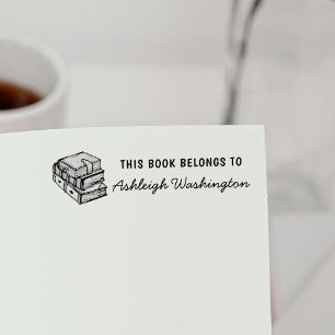 De hand-getrokken Aangepast Boeken dit boek behoor Zelfinktende Stempel