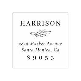 De Hand-getrokken Naam van de Familie van de Tak C Rubberstempel