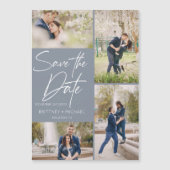 De hand liet Collage sparen de Datum Blauw (Voorkant)