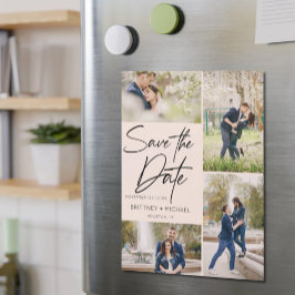 De hand liet Collage sparen de Datum Blush Roze