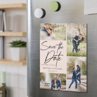 De hand liet Collage sparen de Datum Blush Roze