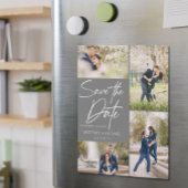 De hand liet Collage sparen de Grauwe Datum