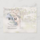 De hand liet Collage van de Foto sparen de Datum Aankondigingskaart (Achterkant)