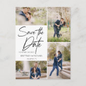 De hand liet Collage van de Foto sparen de Datum Aankondigingskaart (Voorkant)