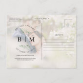 De hand liet de zwarte Roze Collage sparen de Datu Aankondigingskaart (Achterkant)