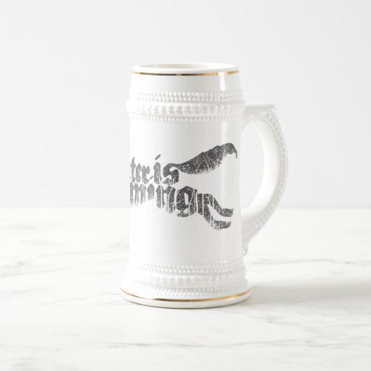 De hand stein bierpul (Voorkant rechts)