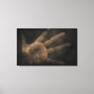 De hand van beneden canvas afdruk