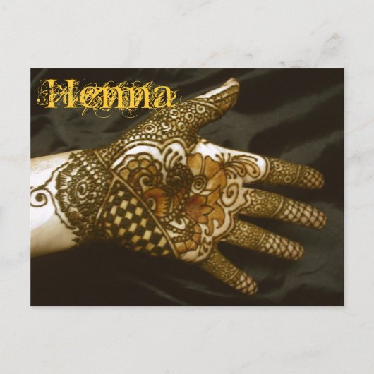 De Hand van de henna van de Kornoelje Briefkaart (Voorkant)