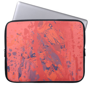 De hand van de inkt maakte een schilderij. Abstrac Laptop Sleeve