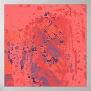 De hand van de inkt maakte een schilderij. Abstrac Poster