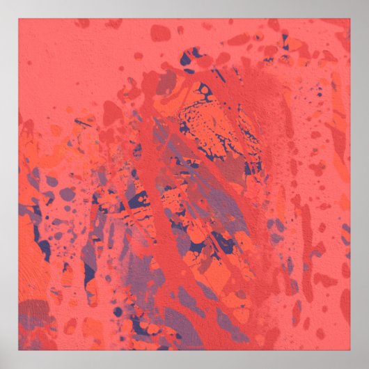 De hand van de inkt maakte een schilderij. Abstrac Poster (Voorkant)