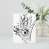 De Hand van de Slang van het Kompas van Illuminati Briefkaart (Staand voorkant)