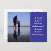 De hand van een vader briefkaart (Voorkant / Achterkant)