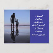 De hand van een vader briefkaart (Voorkant)