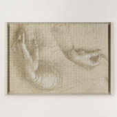 De hand van een vrouw - Leonardo da Vinci (1490) Legpuzzel (Horizontaal)