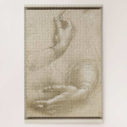 De hand van een vrouw - Leonardo da Vinci (1490) Legpuzzel (Verticaal)