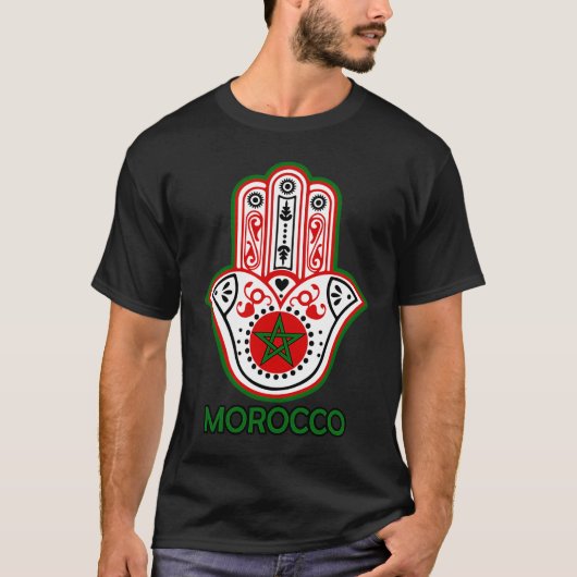 De hand van Fatima u2013 J'aime le Marokko u2013 B T-shirt (Voorkant)