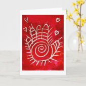 De Hand van Hamsa/het Helen/Hand van Fatima Kaart (Gele Bloem)