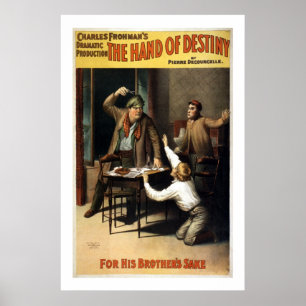 De hand van het Poster van het theater van de bes