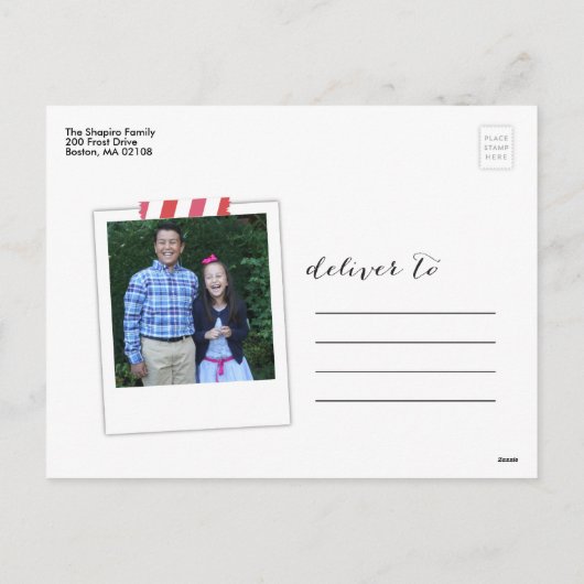 De hand Van letters voorzien Kaart van de Vakantie (Achterkant)