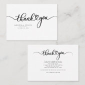 De hand-Verpletterde Moderne Bieden van het manusc Visitekaartje (Voorkant / Achterkant)