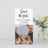 De hand Verpletterde Weddenschap van het Manuscrip Save The Date (Staand voorkant)