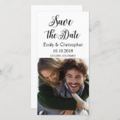 De hand Verpletterde Weddenschap van het Manuscrip Save The Date (Voorkant / Achterkant)