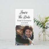 De hand Verpletterde Weddenschap van het Manuscrip Save The Date (Staand voorkant)