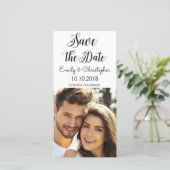 De hand Verpletterde Weddenschap van het Manuscrip Save The Date (Staand voorkant)