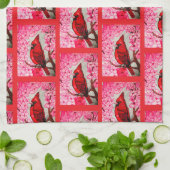 DE HANDDOEK MET DE RODE KARDINAAL (Gevouwen)