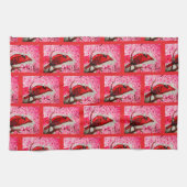 DE HANDDOEK MET DE RODE KARDINAAL (Horizontaal)