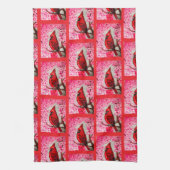 DE HANDDOEK MET DE RODE KARDINAAL (Verticaal)